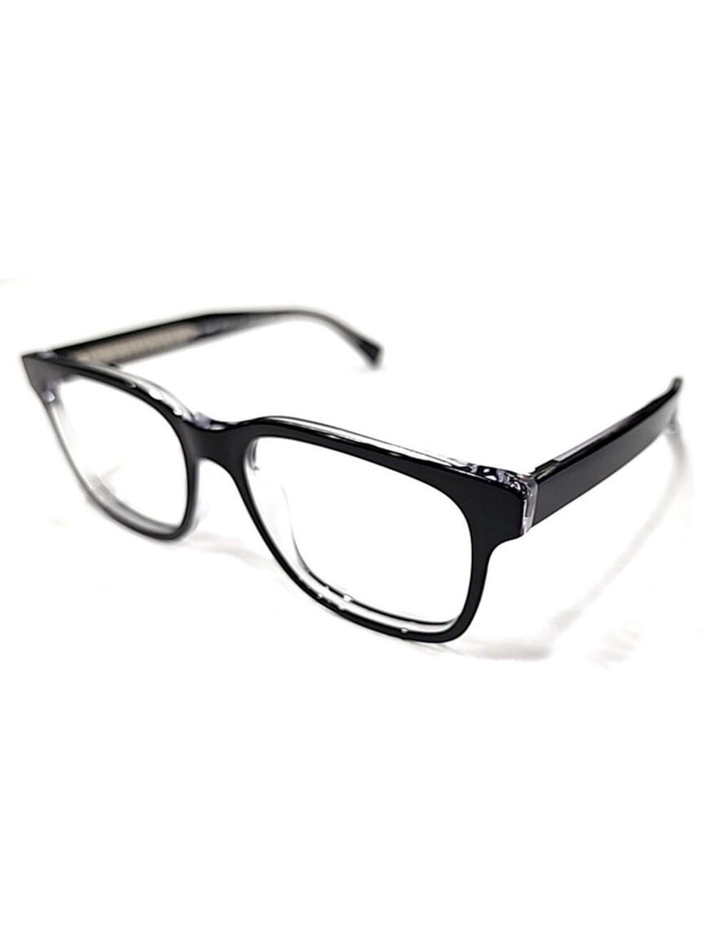 Maui Jim MJO2211-02K Large Polished Black Square Eyeglasses 55-18 145 Italy
